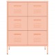Spintelė su stalčiais, rožinės spalvos, 80x35x101,5cm, plienas