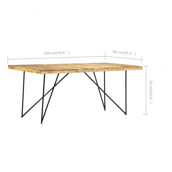 Valgomojo stalas, 180x90x76cm, mango medienos masyvas