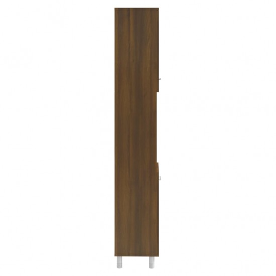 Vonios spintelė, ruda ąžuolo, 30x30x179cm, apdirbta mediena