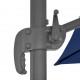 Gembės formos skėtis su aliuminio stulpu, mėlynos spalvos, 4x3m