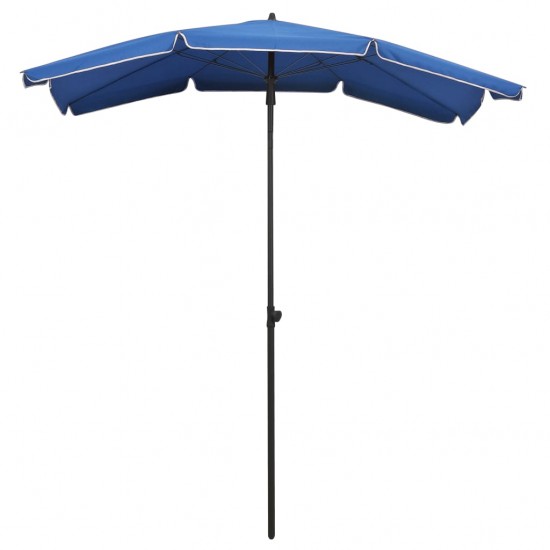 Sodo skėtis nuo saulės su stulpu, tamsiai mėlynas, 200x130cm