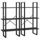Sandėliavimo lentyna, juoda, 60x30x210cm, apdirbta mediena