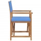 Režisieriaus kėdės, 2vnt., mėlynos, tikmedžio medienos masyvas