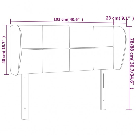 Galvūgalis su auselėmis,taupe spalvos,103x23x78/88cm, audinys