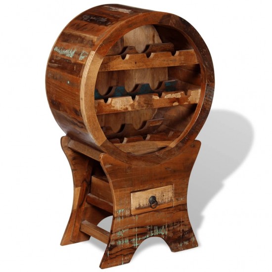 Stovas vynui skirtas 10 butelių, perdirbtos medienos masyvas