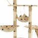 Draskyklė katėms su stovu, 230-250cm, smėlio spalvos