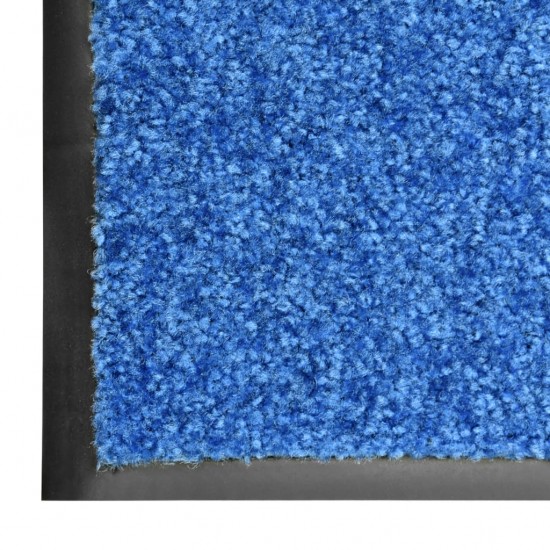 Durų kilimėlis, mėlynos spalvos, 90x150cm, plaunamas