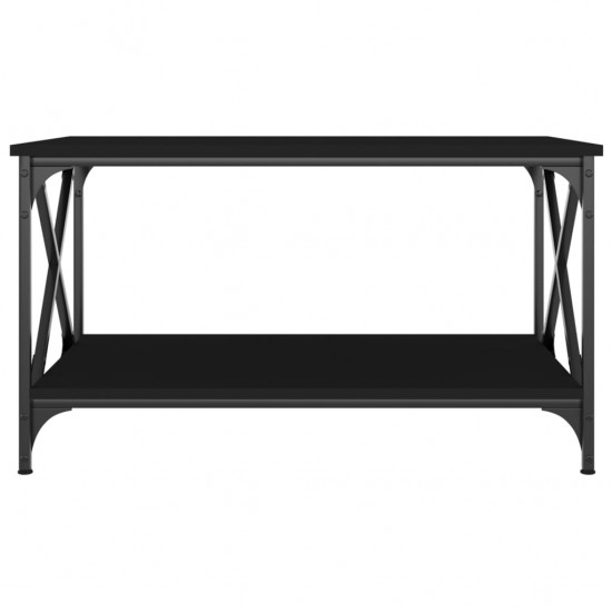 Kavos staliukas, juodas, 80x50x45cm, apdirbta mediena/geležis