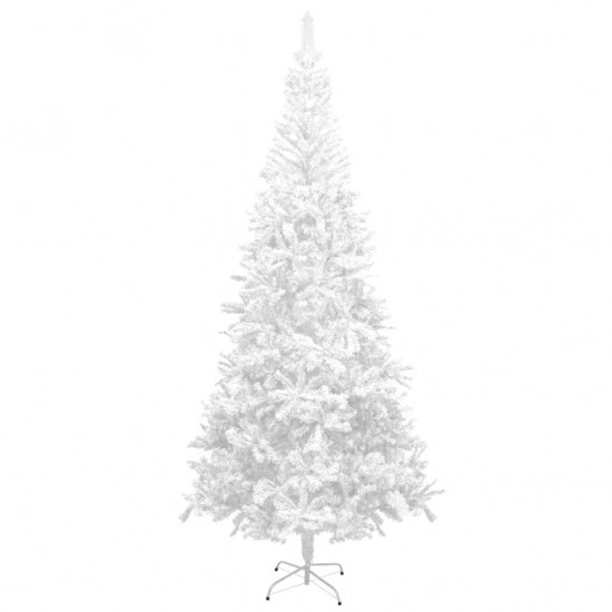 Dirbtinė Kalėdų eglutė su LED ir žaisliukais, balta, 240cm, L