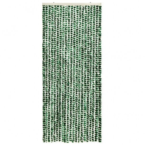 Užuolaida nuo vabzdžių, žalia ir balta, 56x185cm, šenilis