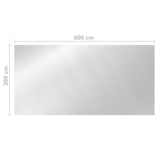Baseino uždangalas, sidabrinės spalvos, 600x300cm, PE