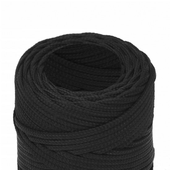 Valties virvė, visiškai juoda, 2mm, 100m, polipropilenas