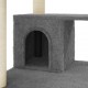 Draskyklė katėms su stovais iš sizalio, tamsiai pilka, 183cm
