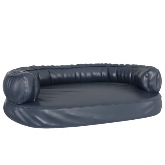 Ergonomiška lova šunims, tamsiai mėlyna, 88x65cm, dirbtinė oda