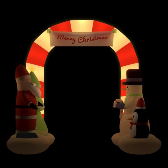 Pripučiama kalėdinė dekoracija arka su LED lemputėmis, 260cm