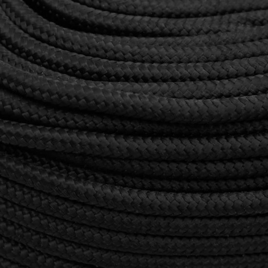 Valties virvė, visiškai juoda, 10mm, 500m, polipropilenas