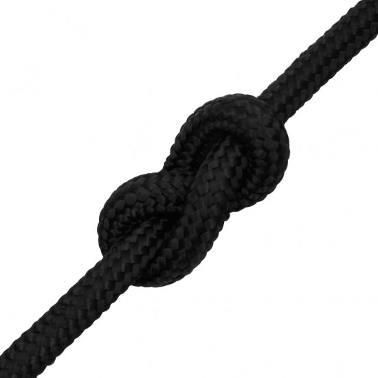 Valties virvė, visiškai juoda, 18mm, 100m, polipropilenas