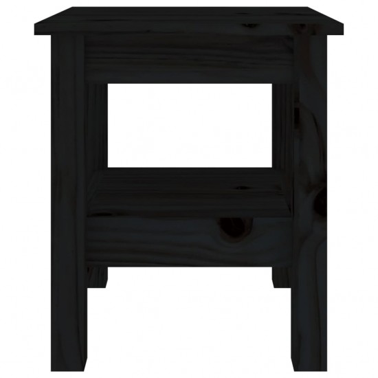 Kavos staliukas, juodas, 35x35x40cm, pušies medienos masyvas