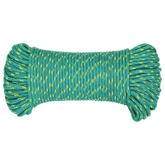 Valties virvė, žalios spalvos, 4mm, 50m, polipropilenas