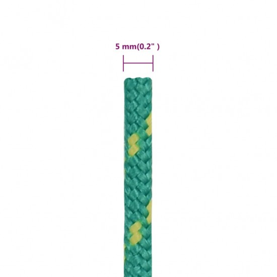 Valties virvė, žalios spalvos, 5mm, 50m, polipropilenas