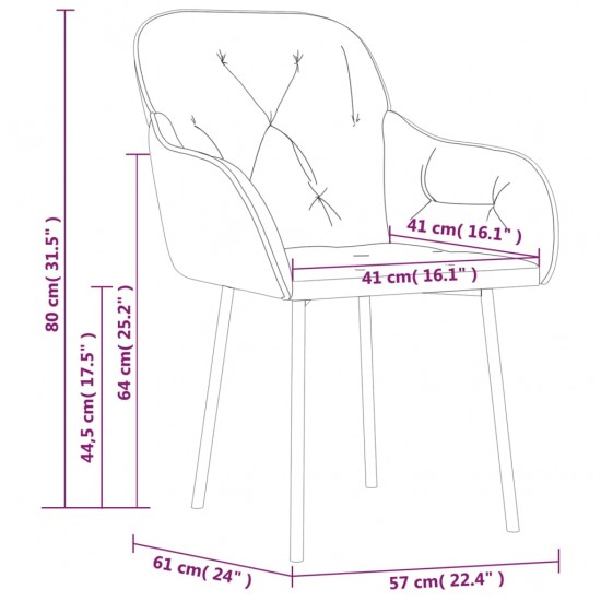 Valgomojo kėdės, 2vnt., rudos spalvos, aksomas