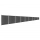 Tvoros segmentų rinkinys, juodos spalvos, 1564x186cm, WPC