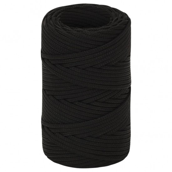 Darbo virvė, juodos spalvos, 2mm, 100m, poliesteris