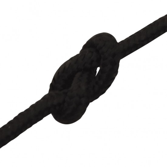 Darbo virvė, juodos spalvos, 3mm, 50m, poliesteris