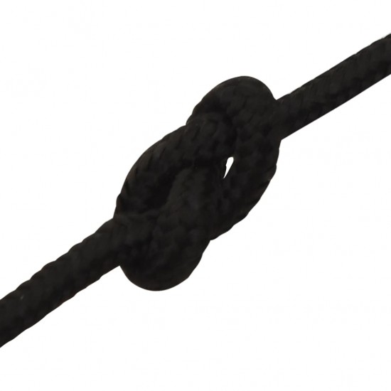 Darbo virvė, juodos spalvos, 3mm, 500m, poliesteris