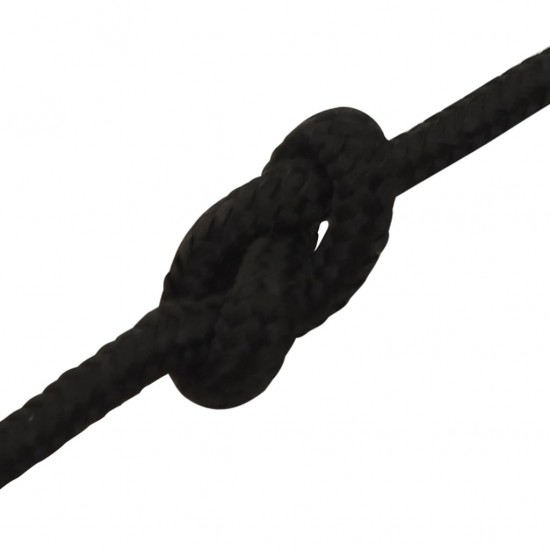 Darbo virvė, juodos spalvos, 4mm, 250m, poliesteris