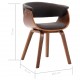 Valgomojo kėdės, 4vnt., pilkos sp., išlenkta mediena ir audinys