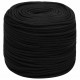 Darbo virvė, juodos spalvos, 6mm, 250m, poliesteris
