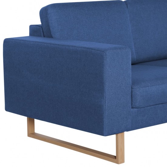 Dvivietė sofa, mėlyna, audinys