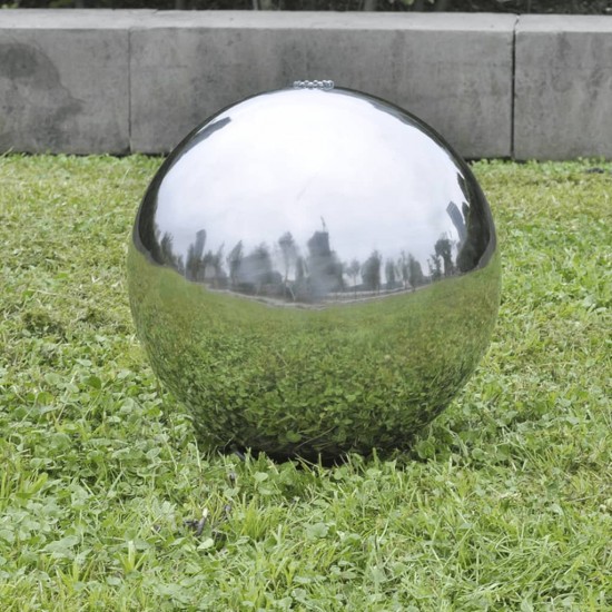 Baseino fontanas-sfera su LED, nerūd. plienas, 30 cm