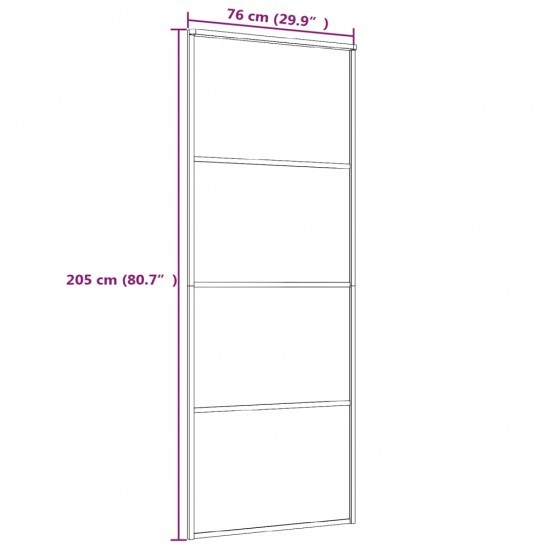 Stumdomos durys, juodos, 76x205cm, aliuminis ir ESG stiklas