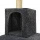 Draskyklė katėms su stovais iš sizalio, tamsiai pilka, 119cm