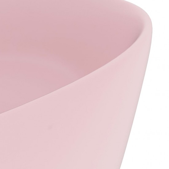Prabangus praustuvas, matinis rožinis, 40x15cm, keramika