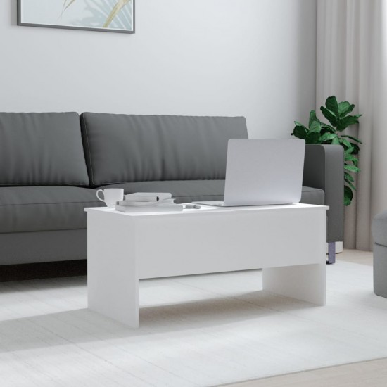 Kavos staliukas, baltas, 102x50,5x46,5cm, apdirbta mediena