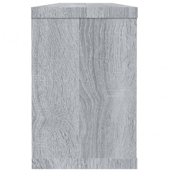 Sieninės lentynos, 6vnt., pilkos ąžuolo, 60x15x23cm, mediena