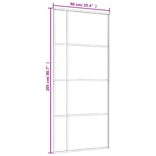 Stumdomos durys, baltos, 90x205cm, ESG stiklas ir aliuminis