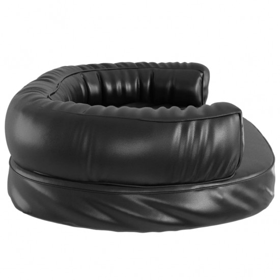 Ergonomiška lova šunims, juodos spalvos, 75x53cm, dirbtinė oda