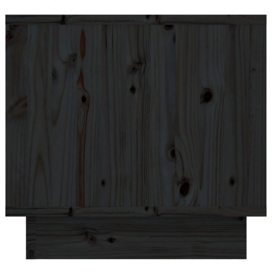 Naktinė spintelė, juoda, 35x34x32cm, pušies medienos masyvas