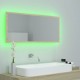 Vonios kambario LED veidrodis, ąžuolo, 100x8,5x37cm, akrilas