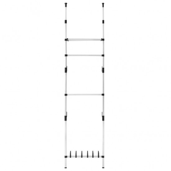 Drabužių spintos sistema su strypais ir lentyna, aliuminis