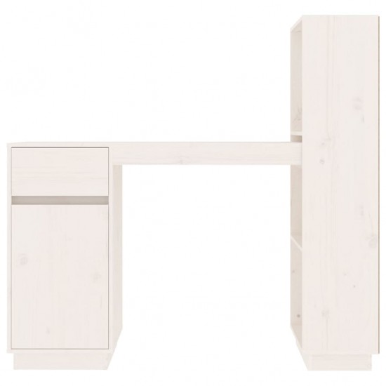 Rašomasis stalas, baltas, 110x53x117cm, pušies medienos masyvas