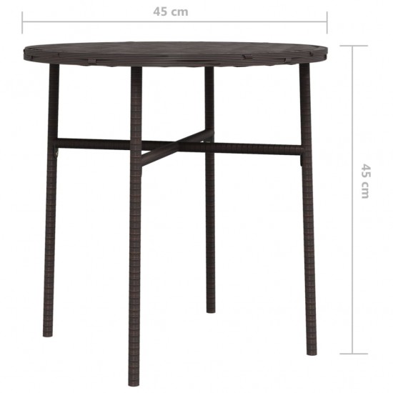 Arbatos staliukas, rudos spalvos, 45cm, poliratanas
