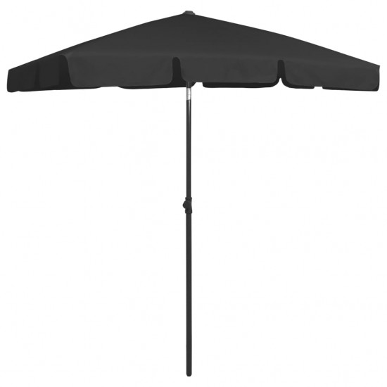 Paplūdimio skėtis, juodos spalvos, 180x120cm