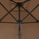 Lauko skėtis su plieniniu stulpu, taupe sp., 300 cm