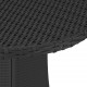 Sodo staliukas, juodos spalvos, 70x70x73cm, poliratanas