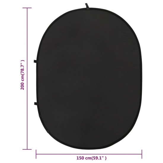 2-1 Studijos fonas, juodas ir pilkas, 200x150cm, ovalus